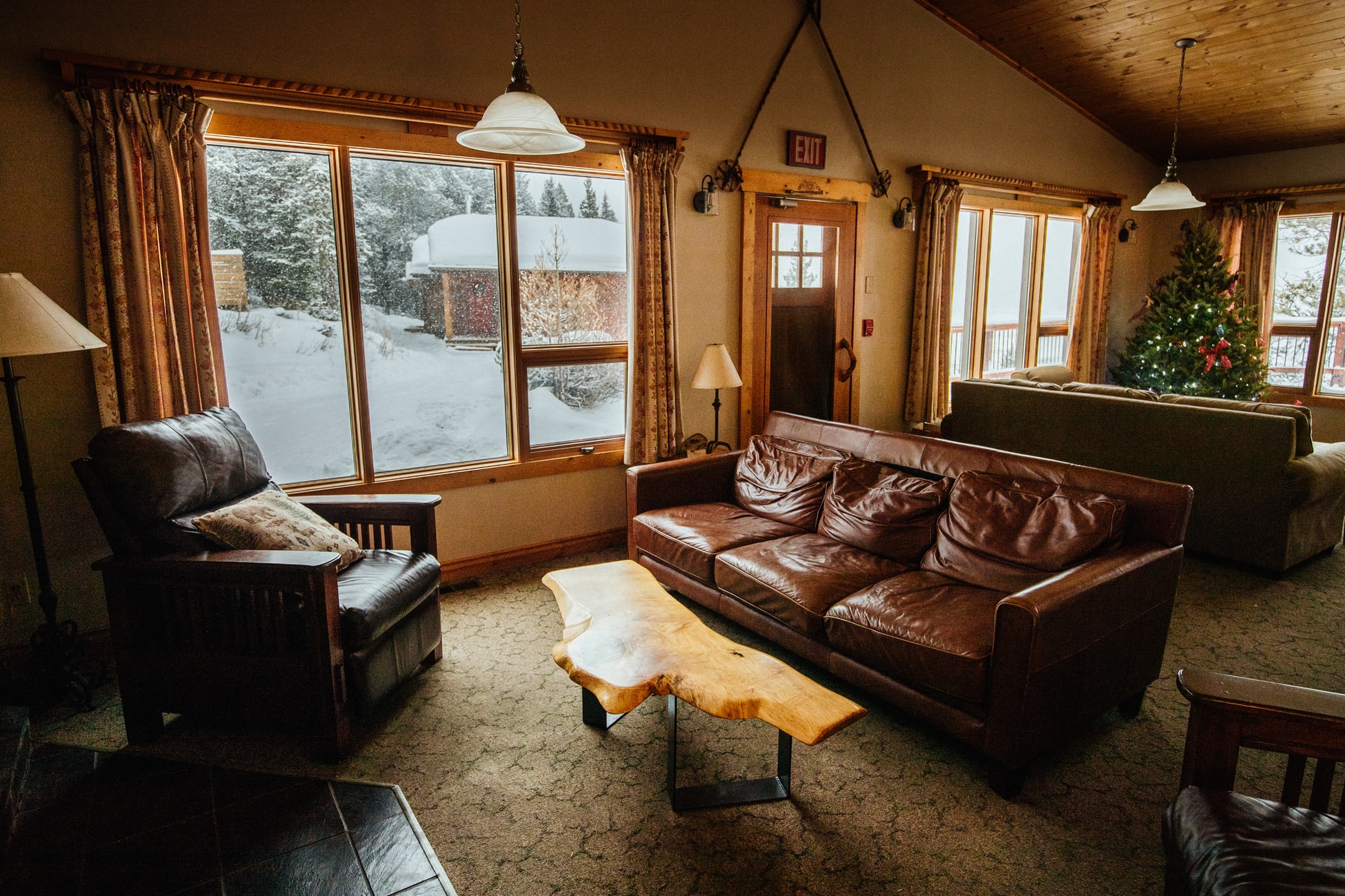 brown living room