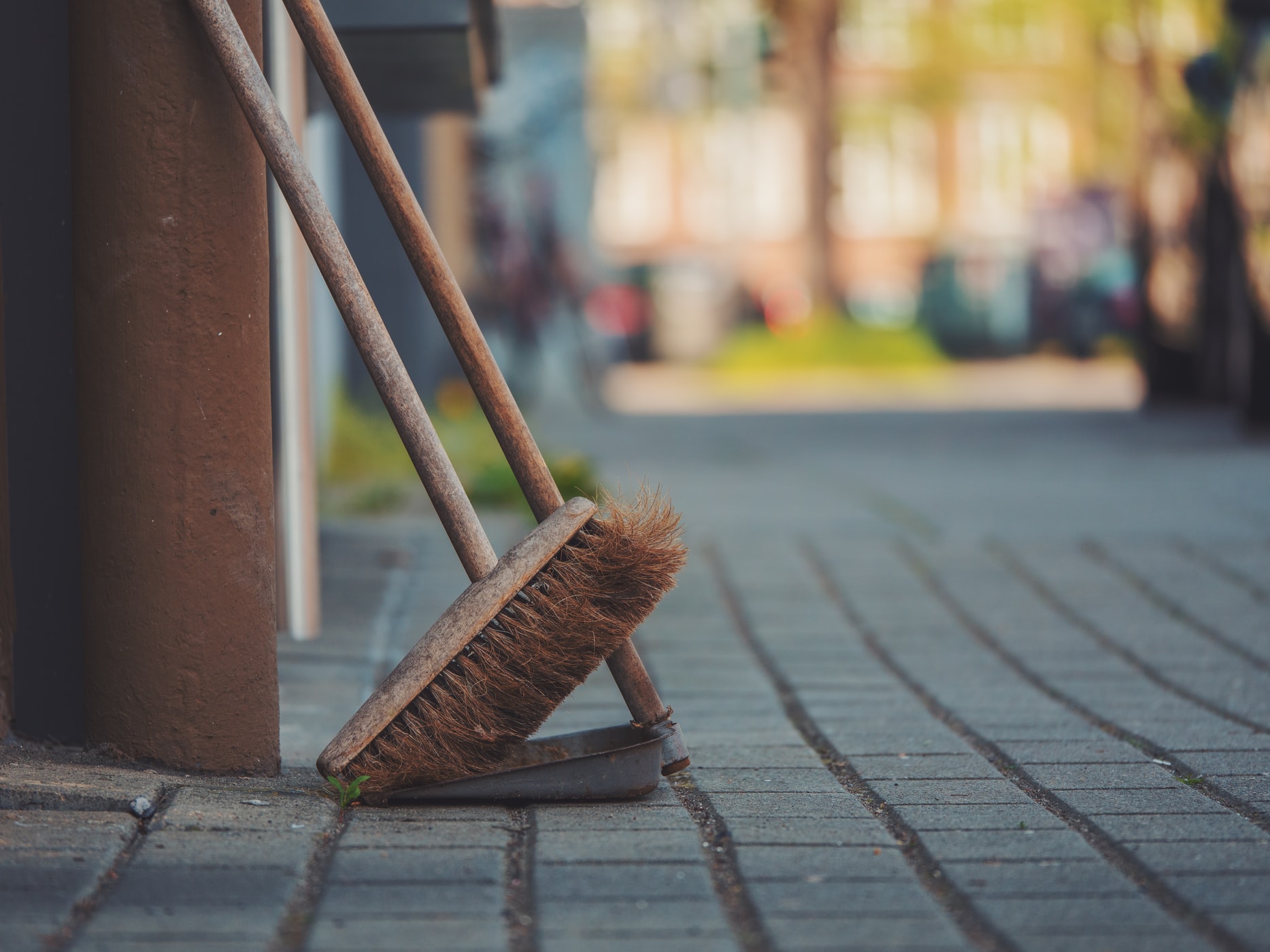 broom and dust pan