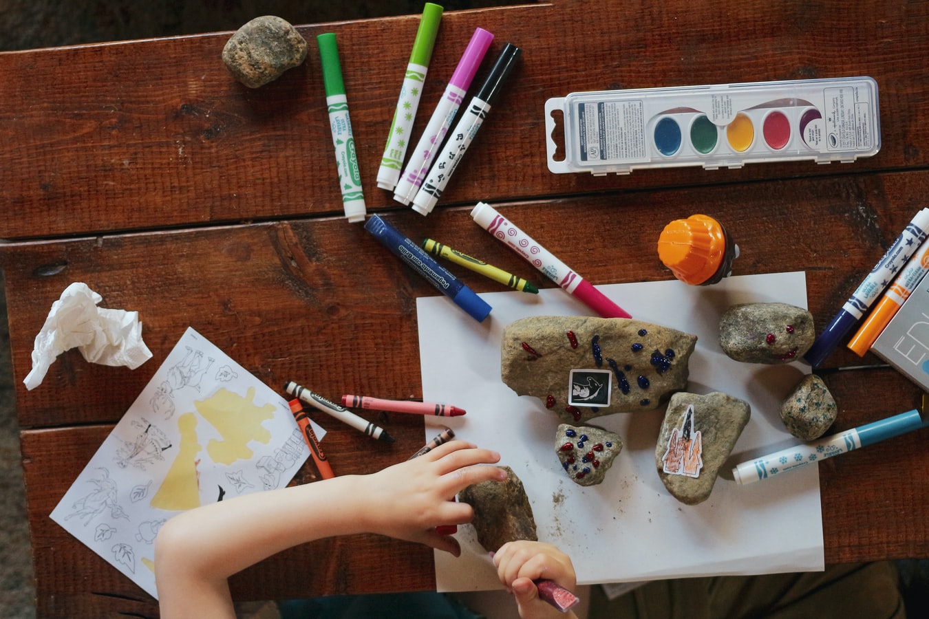 plating with stones and color