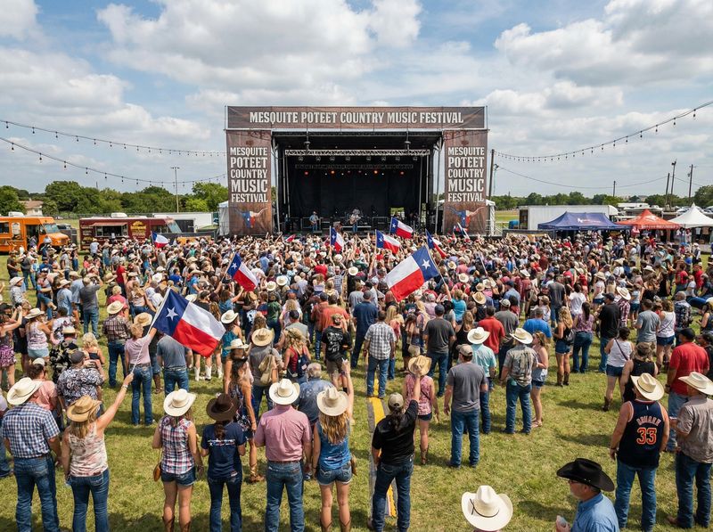 Crowd at Mesquite Poteet Country Music Festival