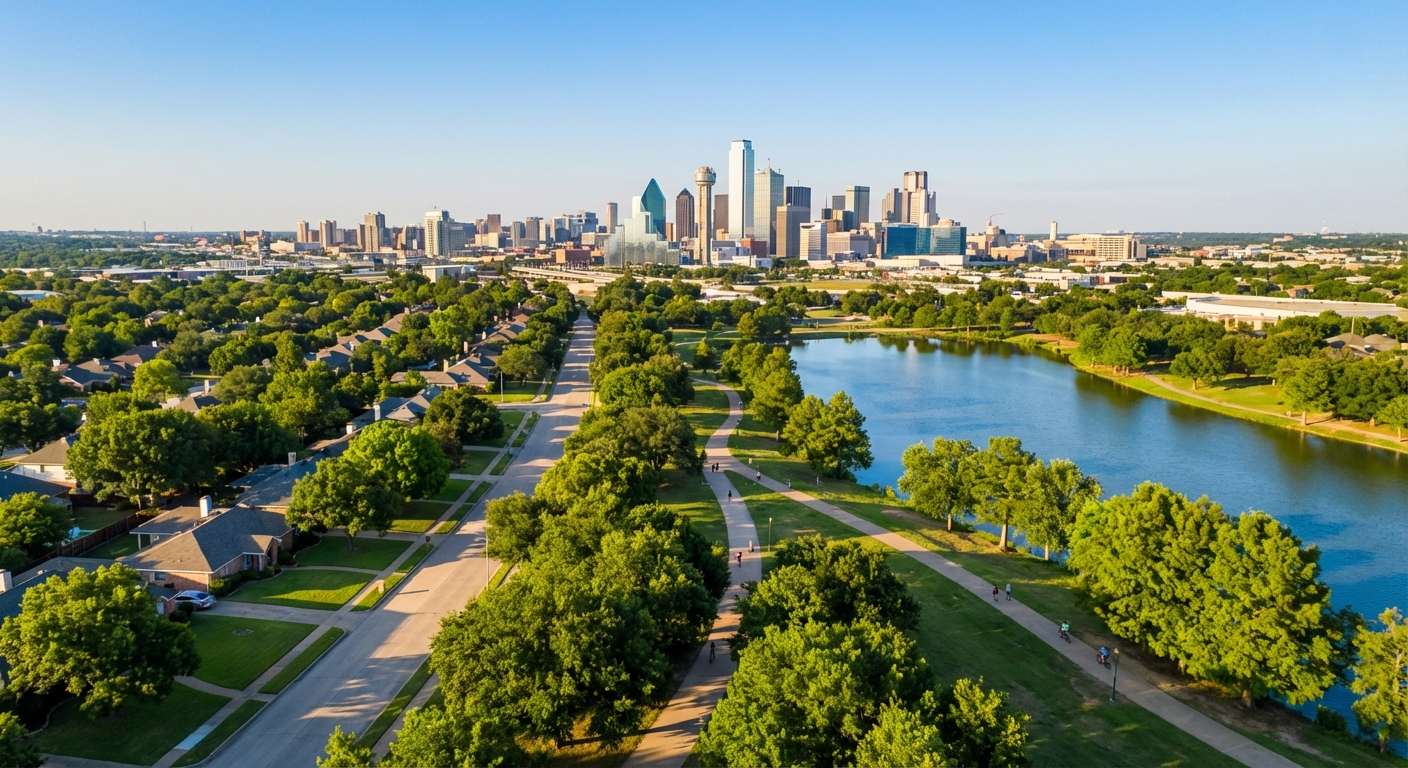 View of love-field Texas residential area