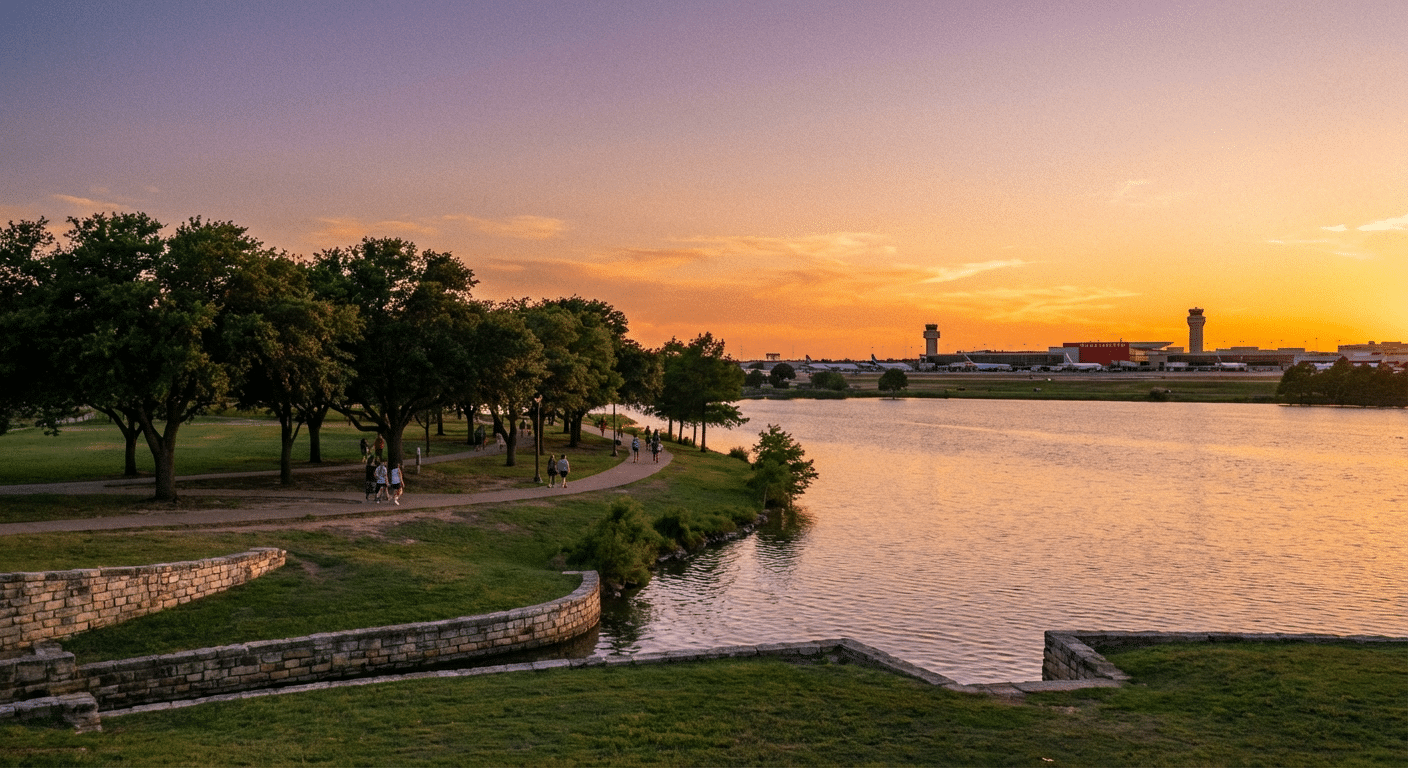 Scenic view of love-field Texas