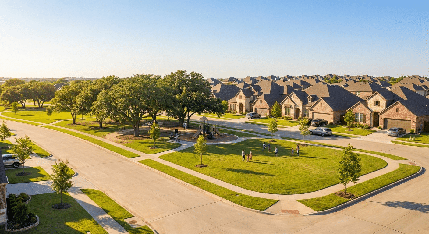 View of mesquite Texas residential area
