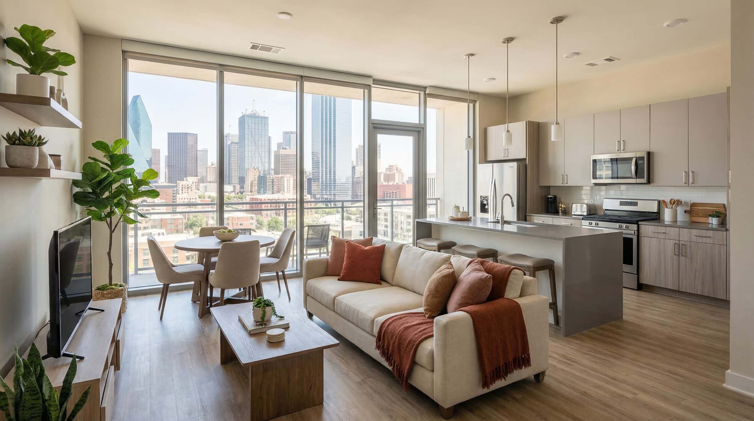 Modern apartment interior for Highland Park renters