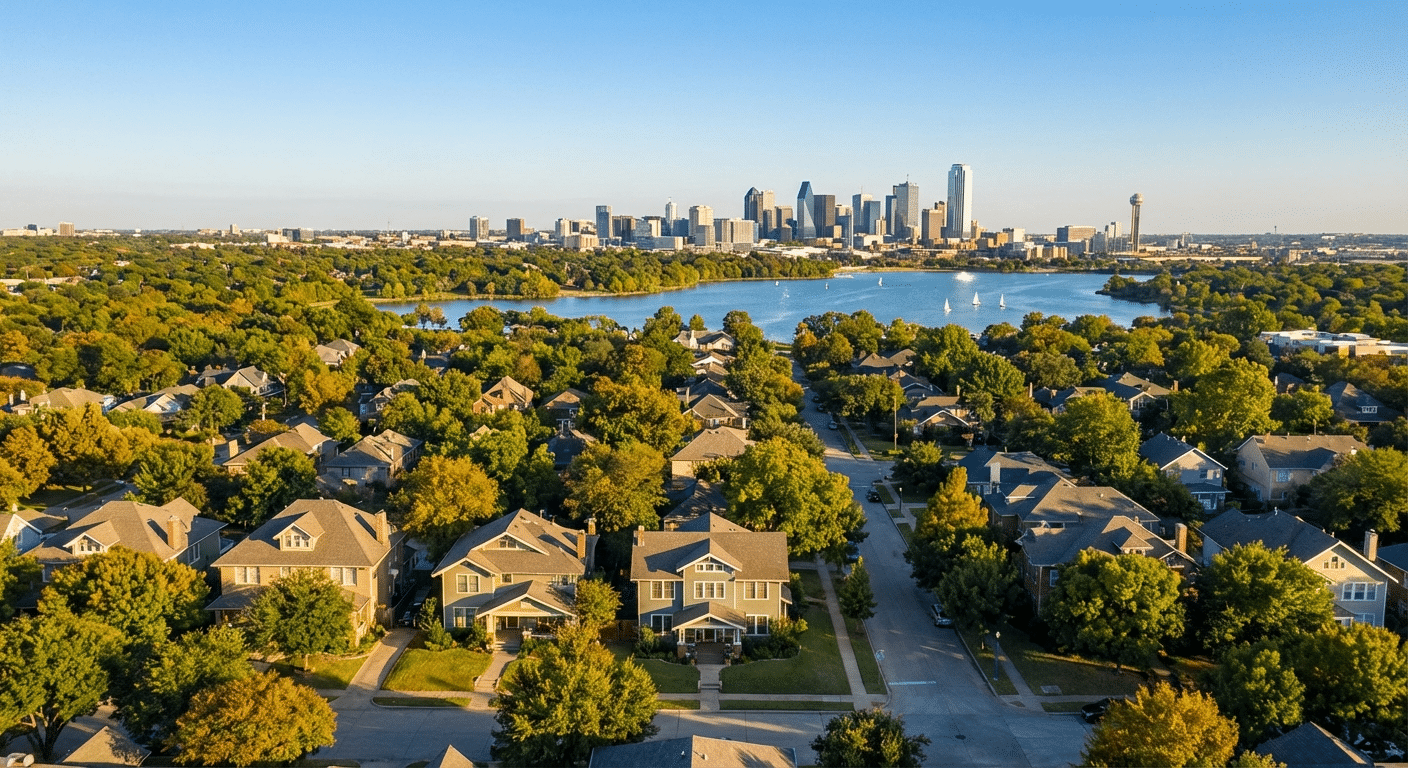 View of northeast-dallas Texas residential area