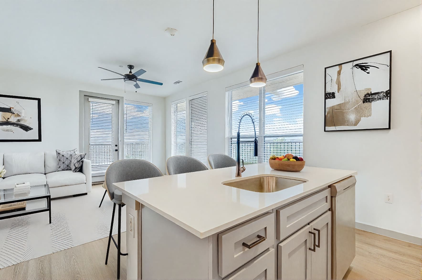 Modern apartment interior for Arlington renters